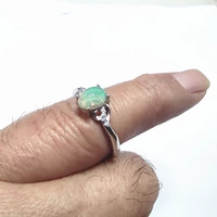 kjjeaxcmy boutique jewelry 925 sterling silver natural opal gemstone ladies ring with micro diamonds inlaid ova