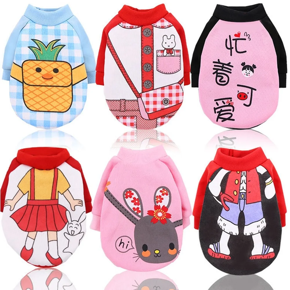 

Cartoon Dog Hoodie Coat Winter Warm Fleece Pet Jacket Puppy Jumpsuit Small Dog Clothes for Chihuahua Yorkie Teddy Petshop XS-XXL