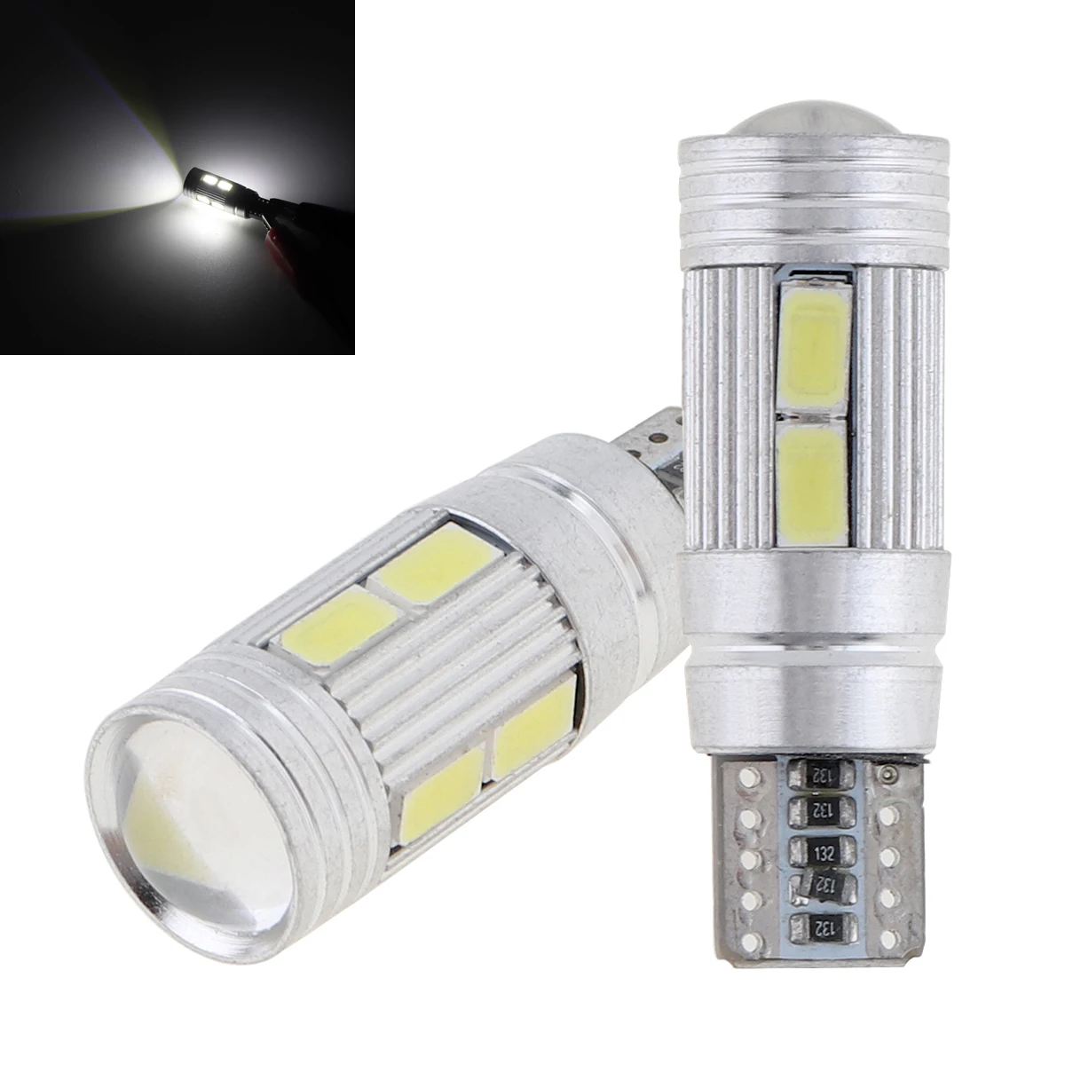 

Car Tail Light Bulbs 2pcs/lot 5630 T10 10SMD Car Styling Auto LED Light Bulb No Error Parking Car Side Light Car Light