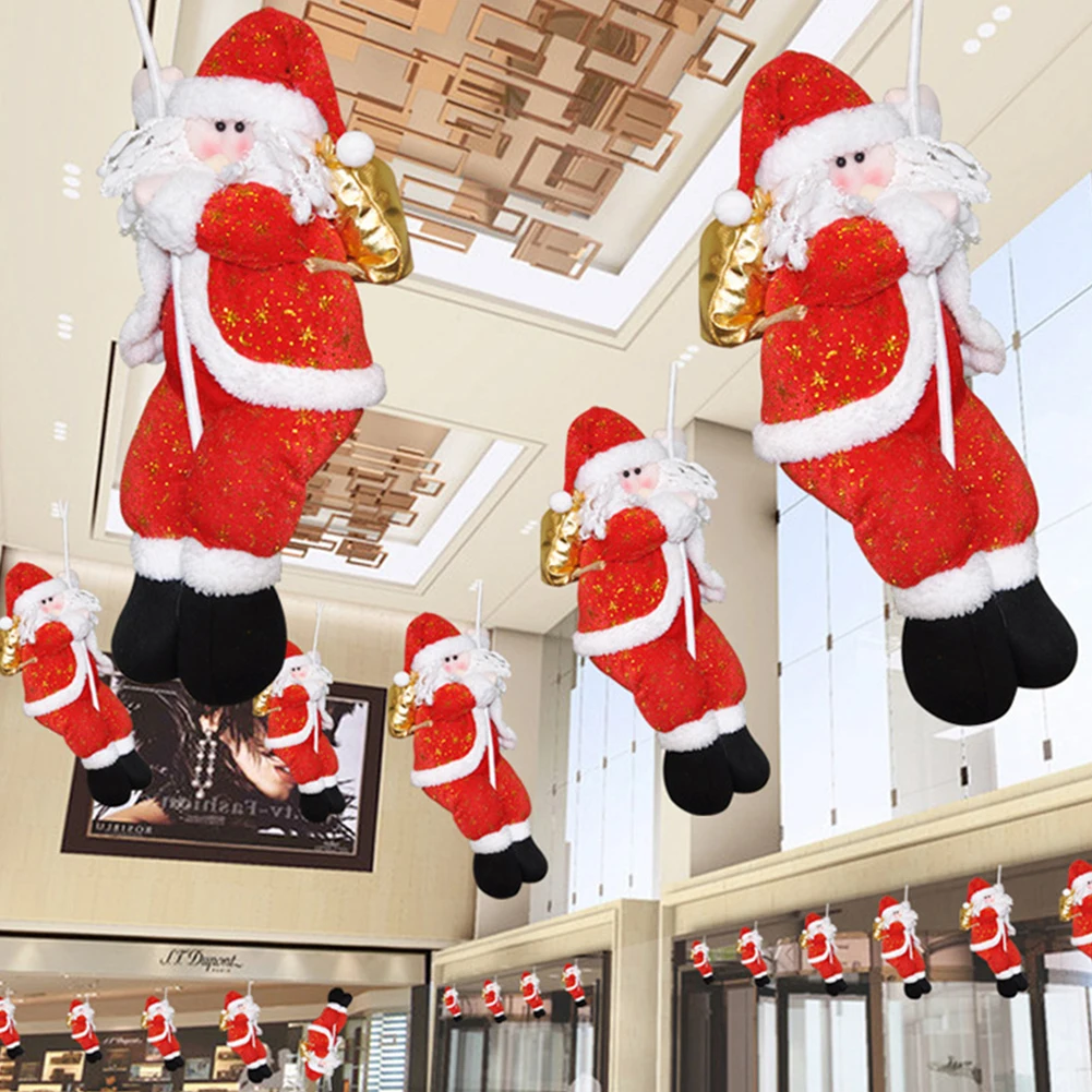 Украшение на верхушку рождественской елки подвесная тканевая кукла подвеска