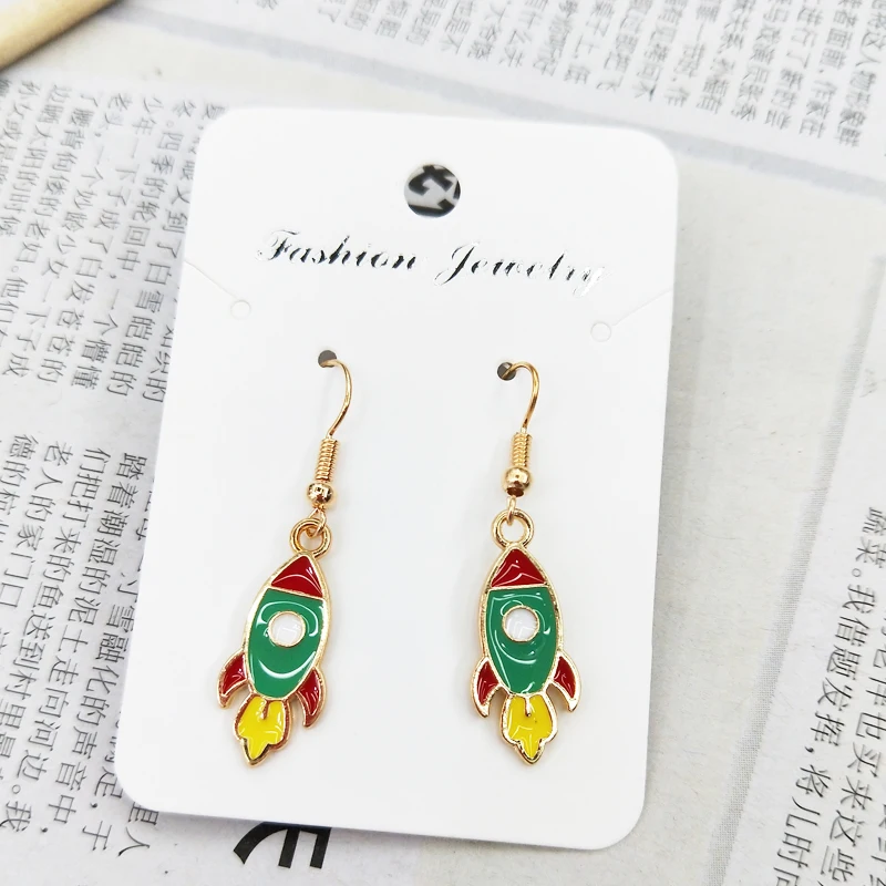 10 шт. Мода DIY эмаль астронавт в космосе планета ракета Радуга Подвески для