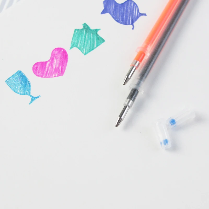 48 шт. цветная гелевая ручка-хайлайтер полностью блестящая детская ручка для