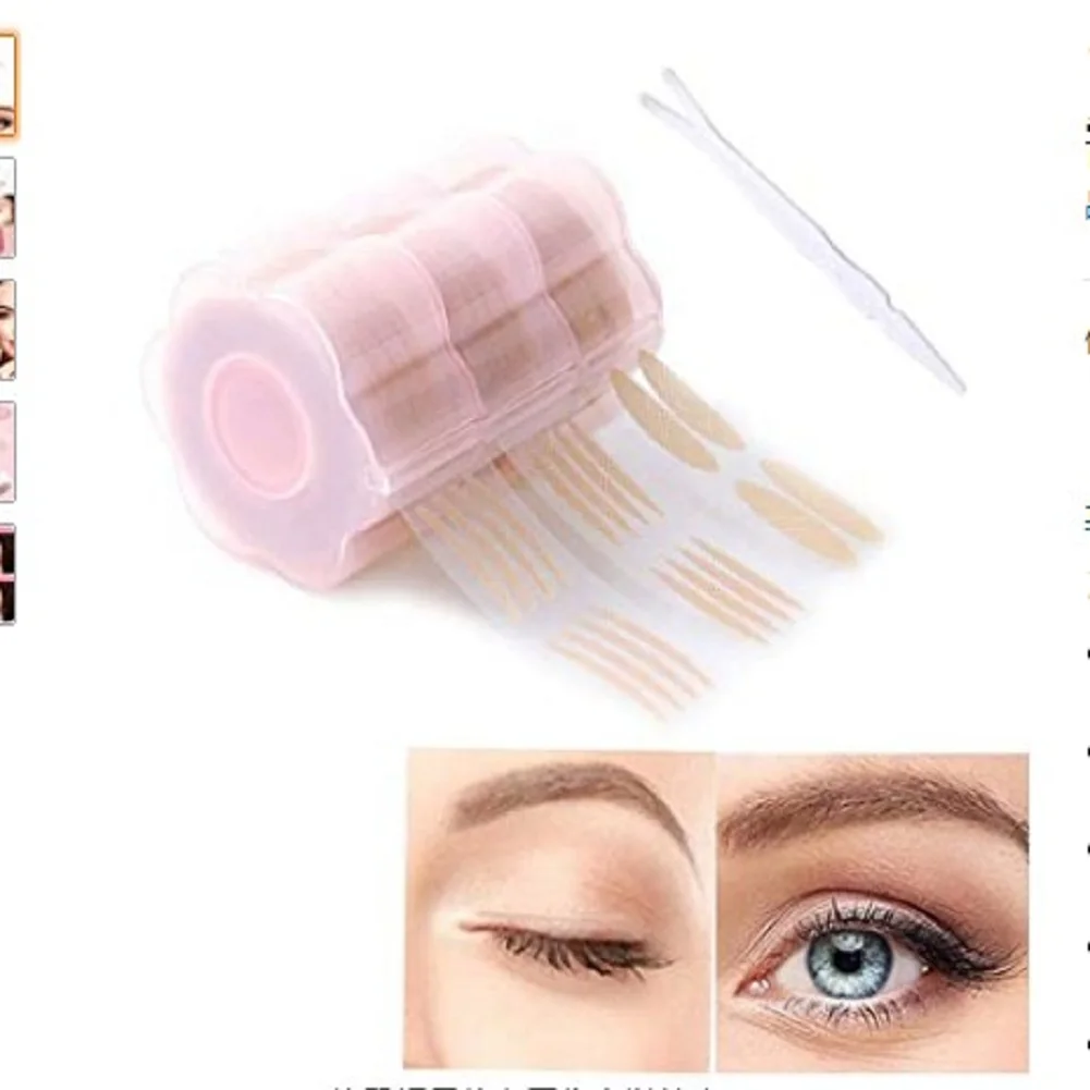 

1800 Pcs Double Eyelid Tape Eyelid Stripes Invisible Double Slippers Tape Eyelid Lifting without Surgery Waterproof Eyelid Tape