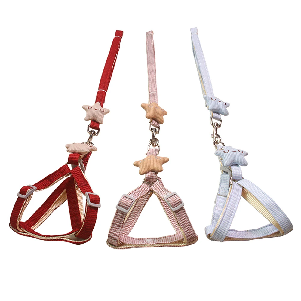 Малых и средних собак жгут светоотражающий дышащий нагрудный ремень плед Teddy Bichon