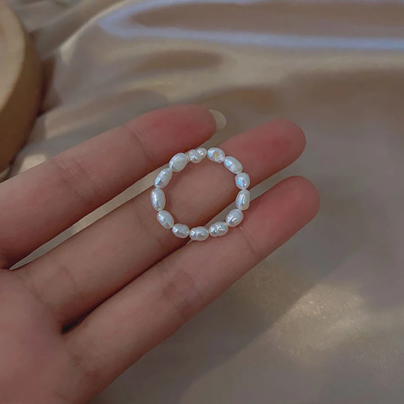 Кольцо женское на указательный палец с барочным жемчугом элегантное колечко для