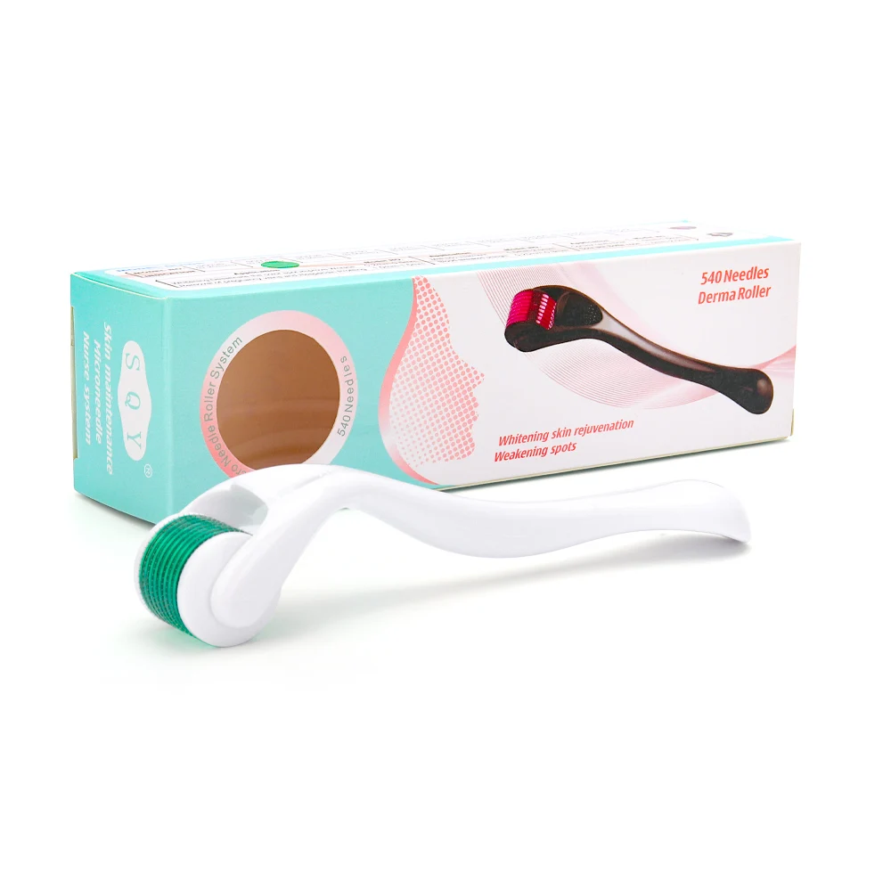 

540 Derma Roller 0.2/0.25/0.3mm Needles Titanium Mezoroller Micro-needling Roller for Skin Care Hair-loss Treatment Daily Care