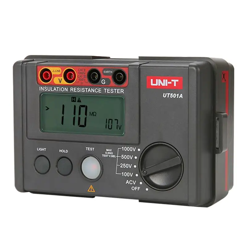 UNI T UT501A 1000V тестер сопротивления изоляции метр мегомметром Авто Диапазон ом