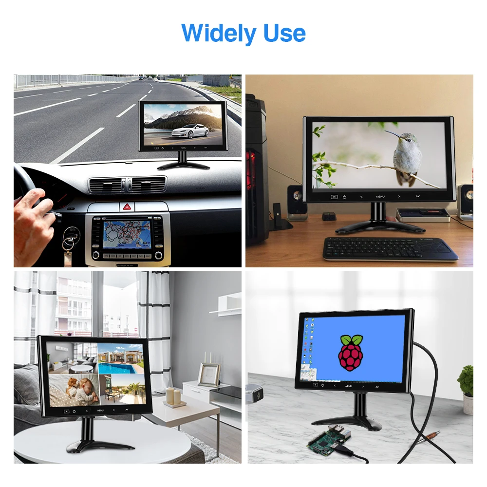 Eyoyo EM07K 7&quot LCD Monitor 1024X600 Mini Computer TV Display CCTV Security Surveillance Screen With HDMI VGA Video Audio |