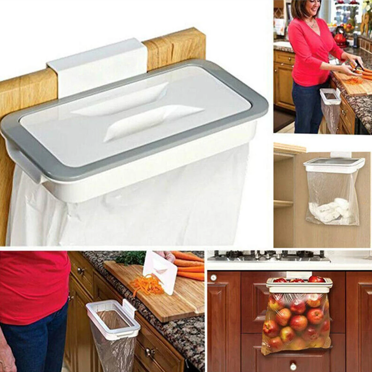 Новый стиль пластиковый держатель для мусорных пакетов подвесной кухонная