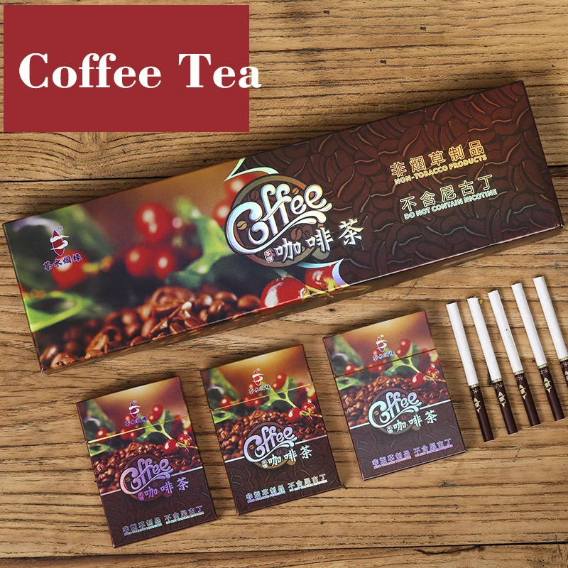 10 упаковок кофейный чай сигарета Кофейный аромат с китайским черным чаем