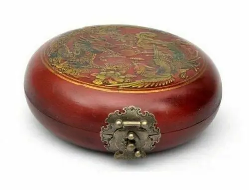 

China Antique compass feng shui crafts precise Dragon Lacquer Box