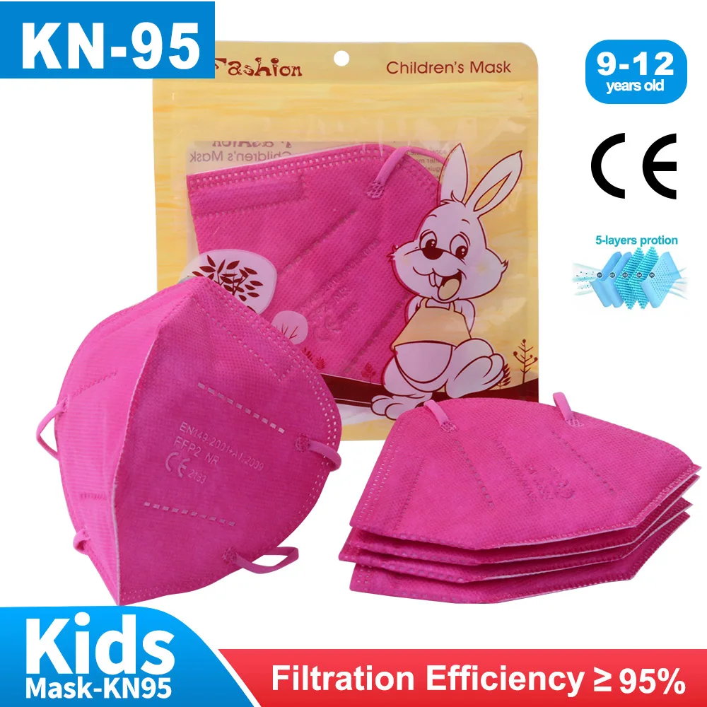 

KN95 FFP2 Kids Mask Boys Girls KN95 Children Mask Anti-fog Strong Protective Mouth Mask Respirator Reusable Mascarillas Niños
