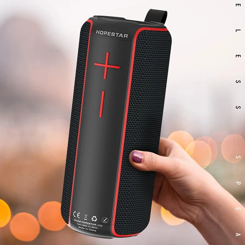 

Outdoor HOPESTAR P30 Bluetooth Speaker Wireless Waterproof Sound Column Subwoofer TV Music Music Speaker FM Radio Caixa De Som