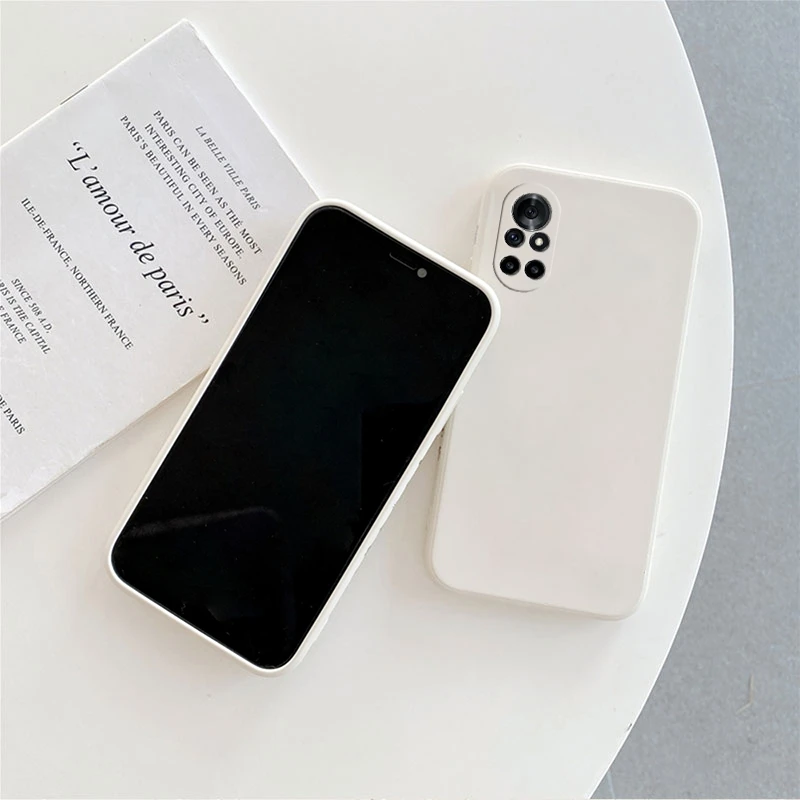original square liquid silicone cute case for huawei nova8 7 6pro camera lens protect soft phone back cover honor magic 4pro free global shipping