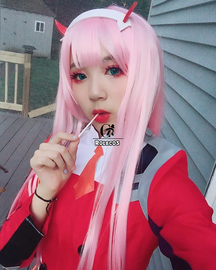 ROLECOS игра Дарлинг ноль два Косплей Костюм Платье Дарлинг в the FRANXX 02 Косплей Костюм женский для косплея сексуальное платье повязка на голову