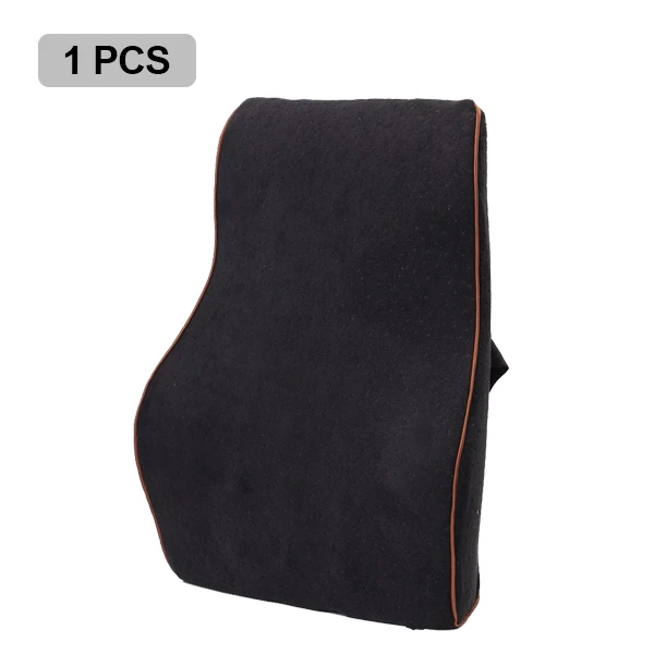 1PCS Lumbar Поддержка автокресла память хлопок подушка из пеноматериала подушка для шеи Нижняя задняя подушка для поясницы поддержка полиэфирного волокна отдых авто аксессуары подушка под поясницу упор в поясничная оддержка - Название цвета: 1PCS Lumbar