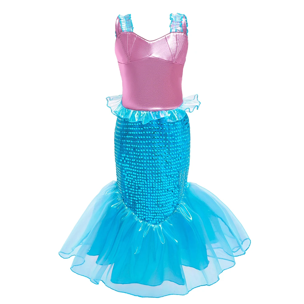 Детское платье Русалочки Ариэль нарядное принцессы одежда для косплея на