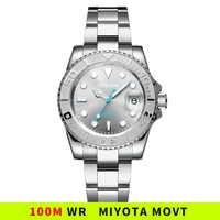 phylida 100m water resistant 40mm mens yacht style watch automatic miyota movt sapphire crystal ceramic bezel insert
