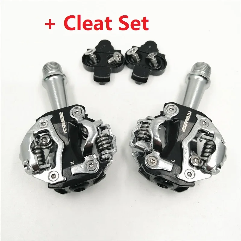 Black 1pair ZERAY MTB велосипедные педали самоблокирующиеся педали сверхлегкие с шипами PD22 горный велосипед Подшипник педали совместимы с SPD M520 M540 - Цвет: Black 1pair