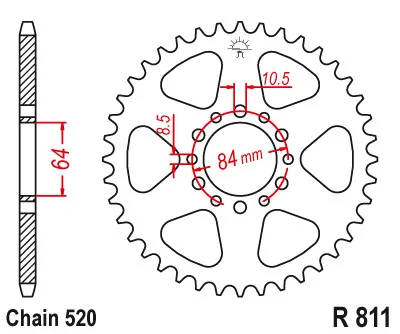Задняя звездочка мотоцикла для Suzuki Road DR200 DR200S DR200SE SP200 TF185 DS185 TS185 TC125|Звездочка цепи|