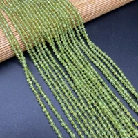 small beads natural semi precious green olives faceted beads for ms jewelry making charms diy necklace bracelet accessories 3mm