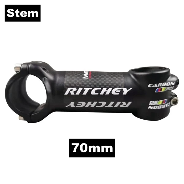 Stem 70mm Матовые велосипедные комплекты для руля из углеродного волокна, горный велосипед, плоский/подъемный Руль+ подседельный штырь+ ствол+ руль, велосипедные детали Next - Цвет: Stem 70mm