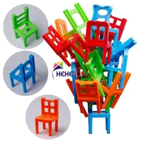 original box hehepopo 18 pcs set board game balance chairs adult kids stacking game small gift diy interactive table games