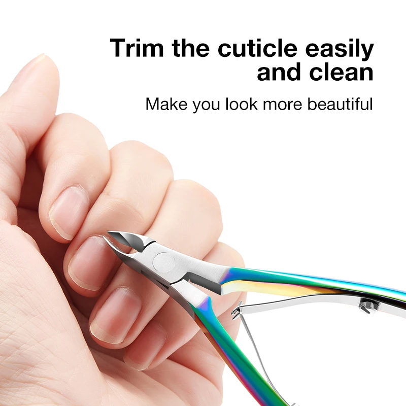 Ножницы для кутикулы MR.GREEN великолепного цвета, обрезчик для ногтей, ножницы для маникюра, триммер, удаляющий мертвую кожу, инструмент из нержавеющей стали.