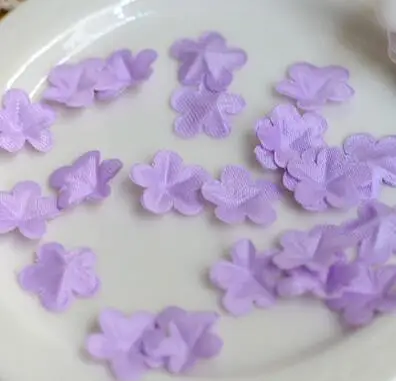 purple 1.2CM 100 шт/1 упаковка, атласная, 3D, прессованная, Zou, лепесток, цветок, кусок, атласная мини-лента, аксессуары для цветов RS1279 - Цвет: purple 1.2CM