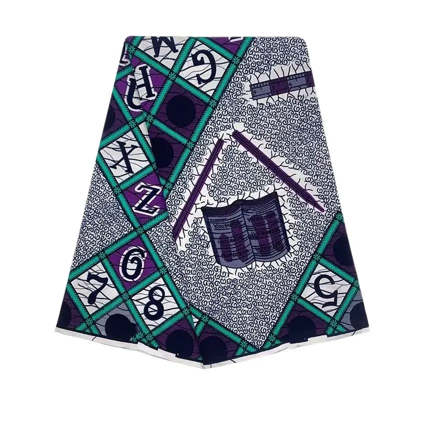 

100%Breathable Nigerian Style Dress Material For Sewing High Quality Ankara African Wax Dye Printed Cotton Fabric By Yard SP-ER