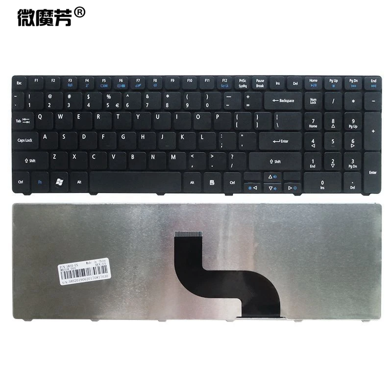 Клавиатура для ноутбука Acer 7741G 7741ZG p5we7750G 7552G 7745G 7551G 5336 5810 5810TG 5810T 5820TG 5552G 5253 US|keyboard for