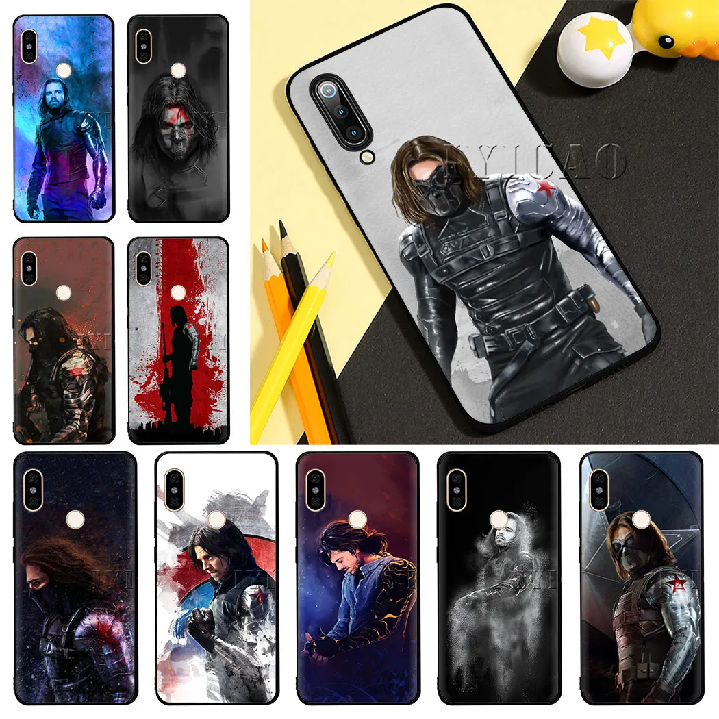 Чехол из мягкого силикона IYICAO Captain America Civil War Winter для Redmi Note 7 8 6 5 Pro 5A Prime 7A K20 Go.