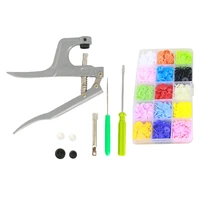 158pcs 15 colors t3 t5 t8 plastic fastener snap plastic buttons resin press stud cloth diy tool kits with snap plier