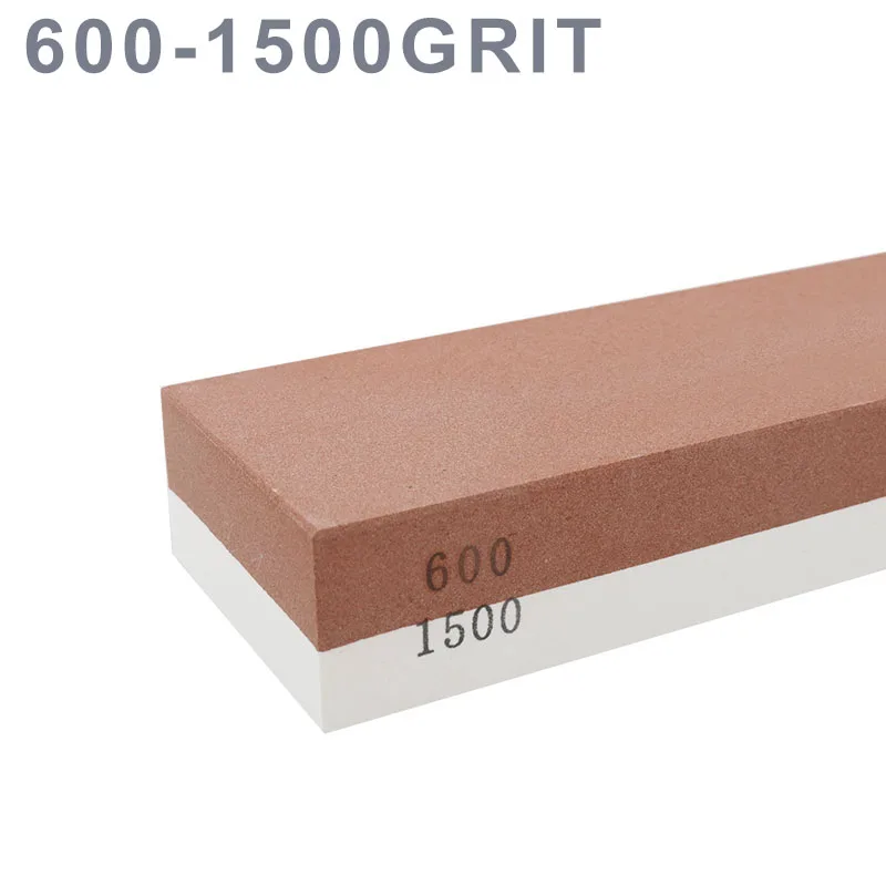 600 1500 grit Двухсторонний точильный камень точильный камень Материал корунд и карбид кремния для кухонных ножей и садового инструмента - Цвет: 600 1500 grit