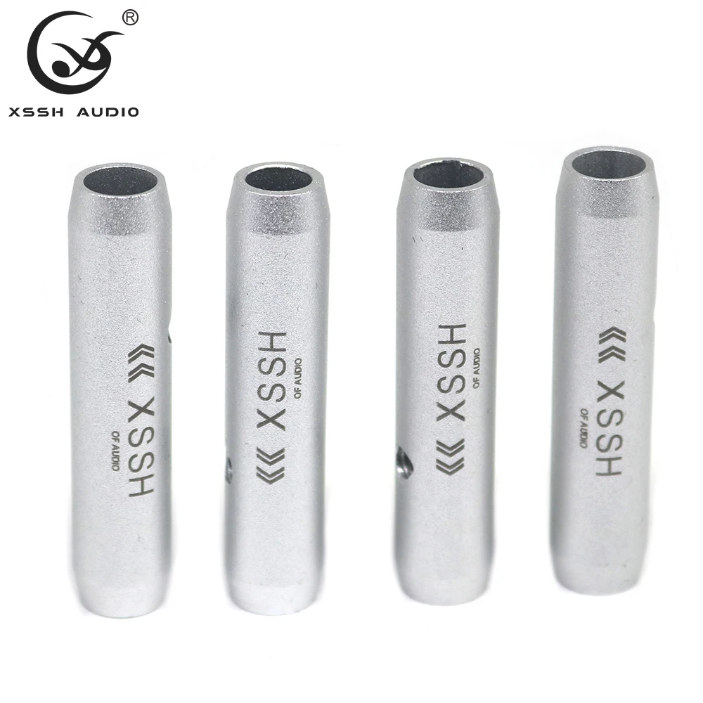 8шт 6мм Диаметр YIVIO DIY HIFI Металлические Серебряные Твердые Стальные Динамик Видео Аудио Кабель Провод Штаны Ботинки Коаксиальный Разделитель Трубы