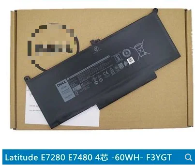 F3YGT Аккумулятор для ноутбука Dell Latitude 7390 7280 7480 60wh|ЖК-экраны и панели планшетов| |