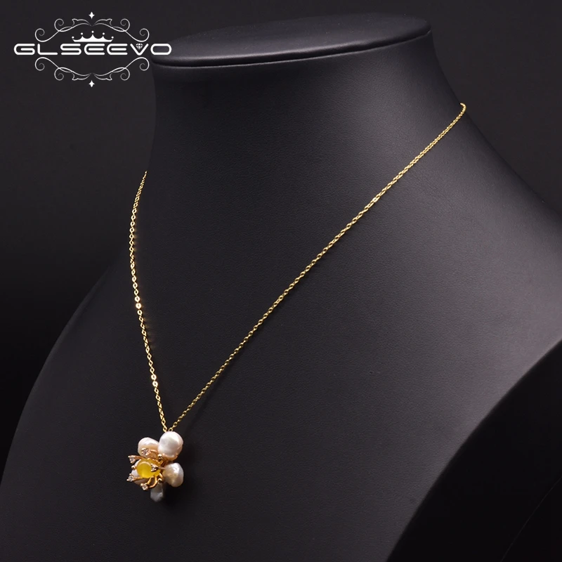 GLSEEVO натуральное пресноводное жемчужное ожерелье в стиле барокко для женщин