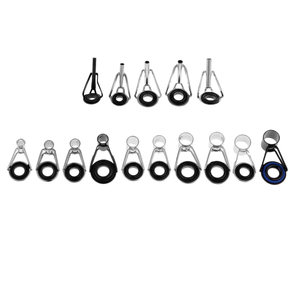 75 шт. направляющие для удочек набор верхних наконечников колец рыбалки на плоту