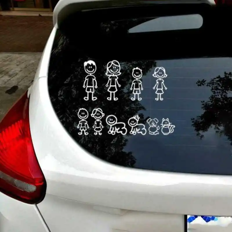 Декоративные наклейки на автомобиль 10 шт./компл. Семья членов мультфильм 2019