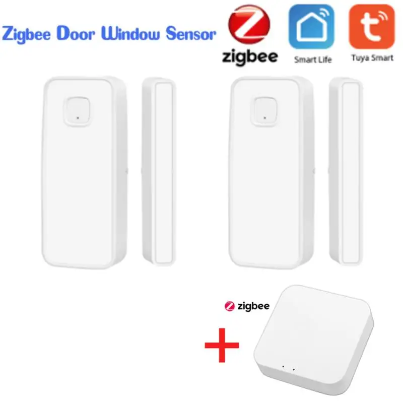 

Датчик двери Tuya Smart Zigbee, детектор открытия/закрытия помещения, совместим с приложением Smart Home