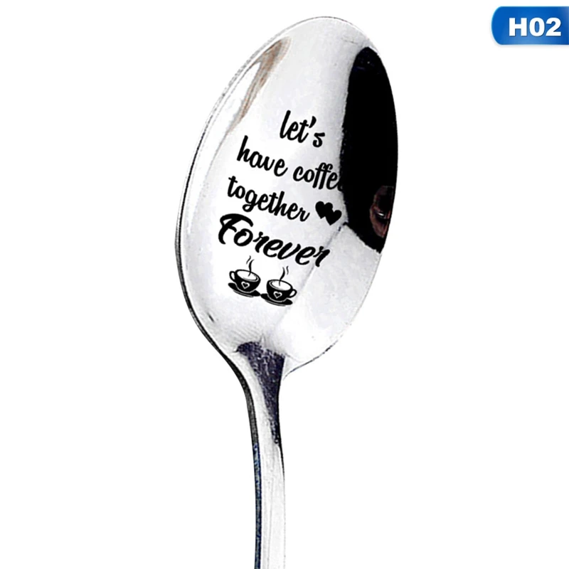 Подарок на день Святого Валентина длинная ложка с надписью новогодние вечерние