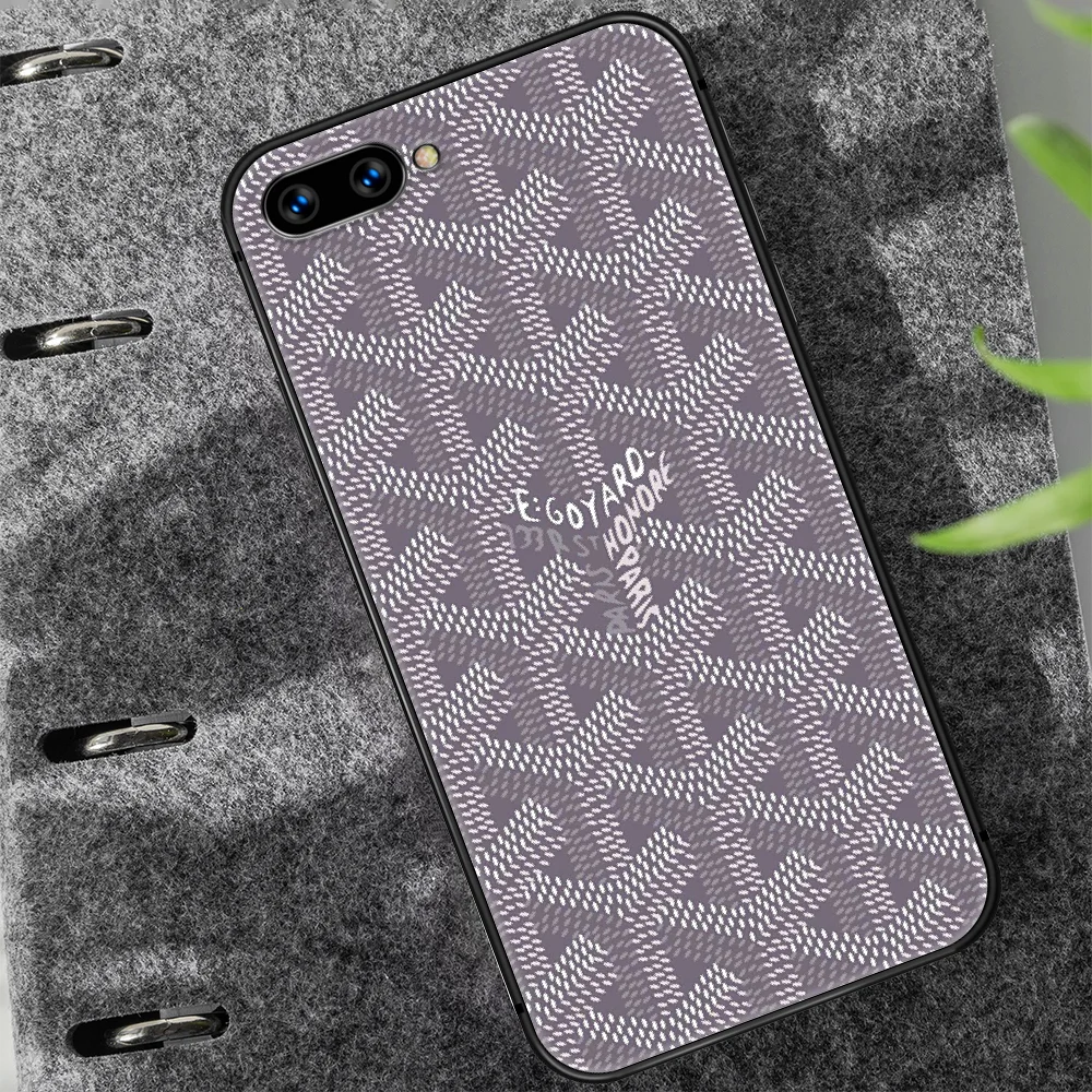 

Goyard Design Phone Case Cover Hull For HUAWEI honor 7a 8 8s 8a 8x 9 9x 10 20 i Lite Pro black Back Luxury Funda Silicone Etui