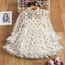 Cute Girls Dress New Summer Girls Dresses Fancy Flower Princess Dress Toddler Tutu Baby Girls Tulle Dress Casual Wear 3 8Y