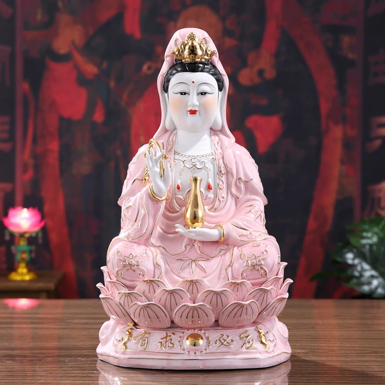 

Buddha Statue Guanyin Statue Ceramic Crafts Creative Painting Ornaments High White Porcelain Baohong Guanyin Statues Ornaments