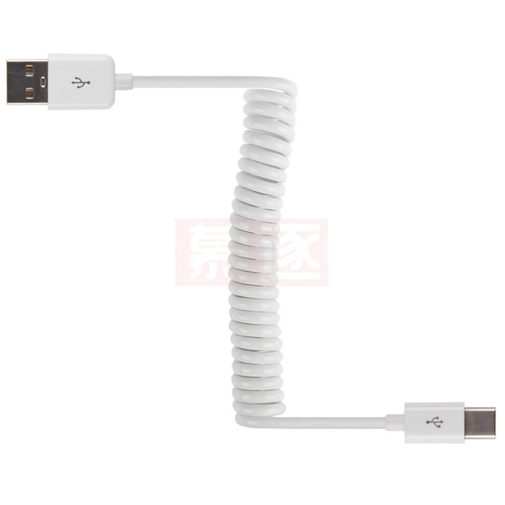 Стрейч USB-C 3.1 Тип C папа - стандартный USB 2.0 Пружинный кабель для передачи данных