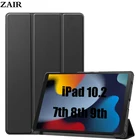 Чехол из искусственной кожи для ipad 10,2, 2021, 2020, 2019, три сложения