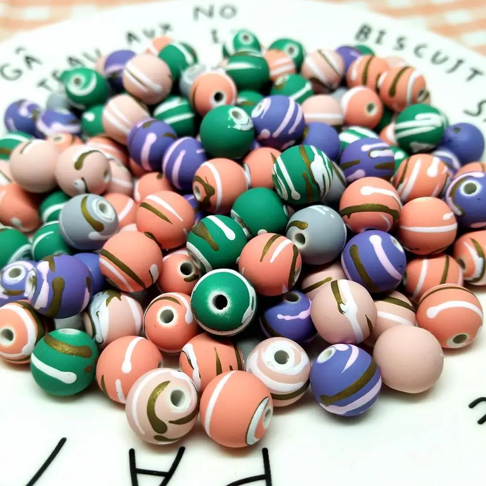 8 мм 500 шт. резиновые брюк sapcer бусины браслет ожерелье ручная работа с бусинами для