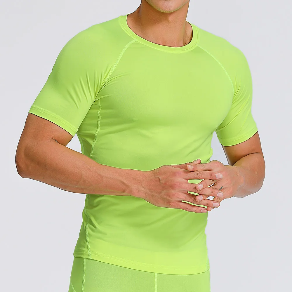 Men's Running T-Shirts, Quick-Drying Compression Sports T-Shirts, Gymnastic Running Shirts, T Shirt for Men Football Shirts