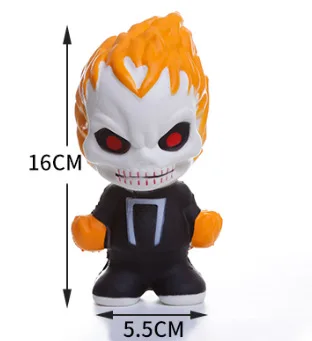 Ghost Rider Супер герой мягкий каваи Jumbo мультфильм принцесса девочка медленно поднимающийся торт Единорог Ароматические антистрессовые игрушки для детей - Цвет: Ghost Rider