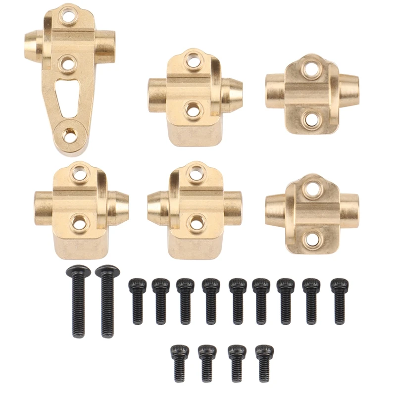 

6Pcs Brass Front Rear Axle Lower Shock Mount Suspension Links Stand for 1/10 RC Crawler Car Traxxas TRX6 Upgrade Parts